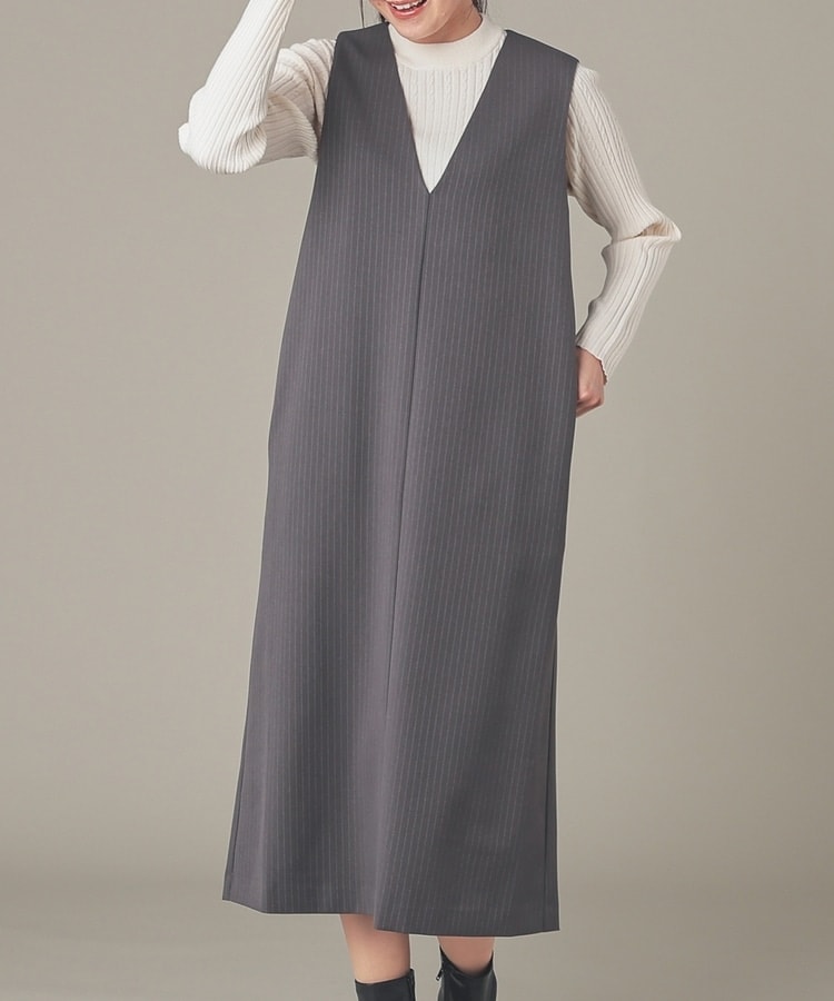 極美品✨23AW セオリー HALLIE カシミヤVネックワンピースジャンスカ ハニーズ Honeys Vネックジャンスカ ワンピース ジャンスカ