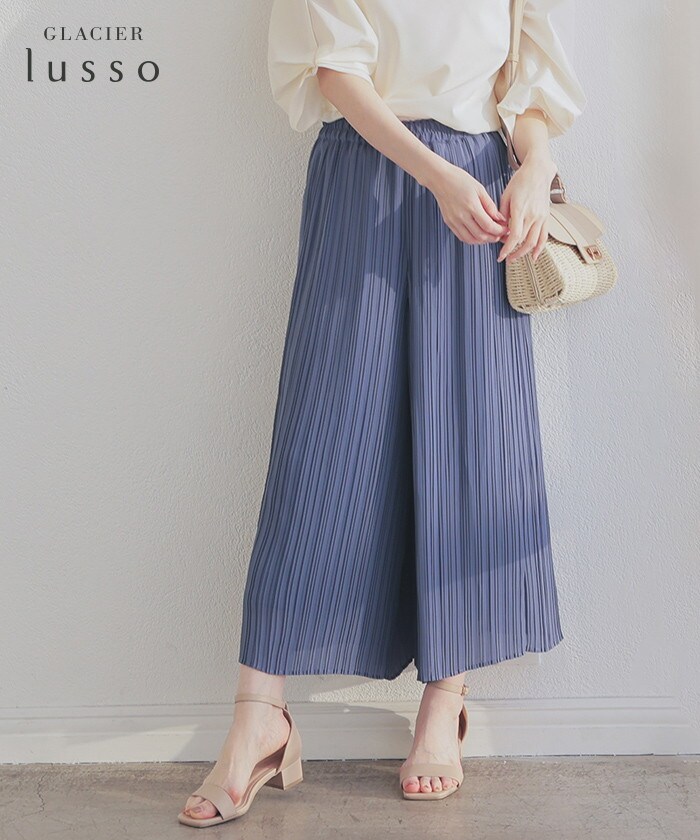 【Honeys公式 / ハニーズ】プリーツガウチョパンツ レディース S スモーキーブルー プチプラ 【Honeys公式 / ハニーズ】プリーツガウチョパンツ レディース S スモーキーブルー プチプラ
