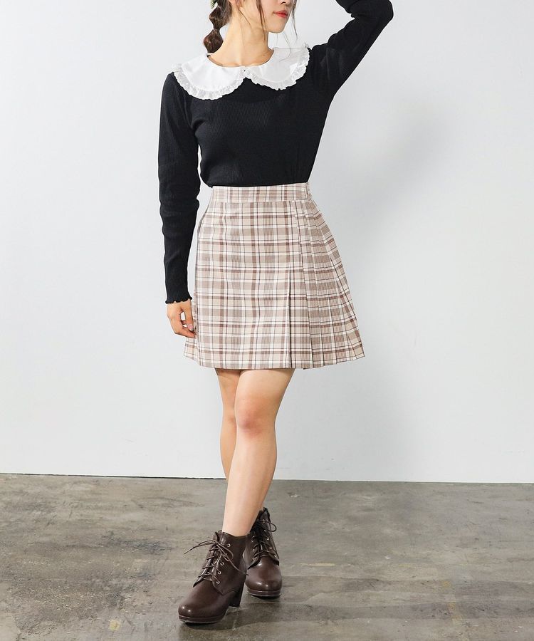 ハニーズ公式通販 部分プリーツミニスカート ボトムス Honeys Online Shop レディースファッション通販
