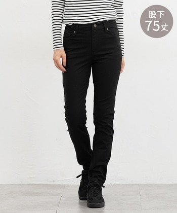 【Honeys公式 / ハニーズ】カラースキニー（股下７５ｃｍ） レディース ３Ｌ ブラック プチプラ