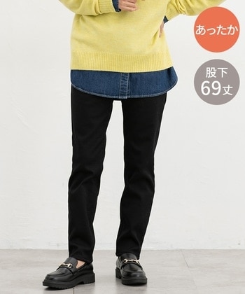 【Honeys公式 / ハニーズ】暖カラースキニー(股下69cm) レディース M ブラック プチプラ 【Honeys公式 / ハニーズ】暖カラースキニー(股下69cm) レディース M ブラック プチプラ