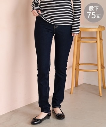 【Honeys公式 / ハニーズ】スリムデニムスキニー（股下７５ｃｍ） レディース Ｍ ワンウォッシュ プチプラ