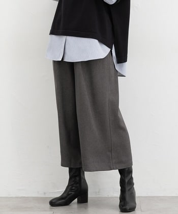 【Honeys公式 / ハニーズ】ガウチョパンツ レディース M 杢チャコール プチプラ 【Honeys公式 / ハニーズ】ガウチョパンツ レディース M 杢チャコール プチプラ