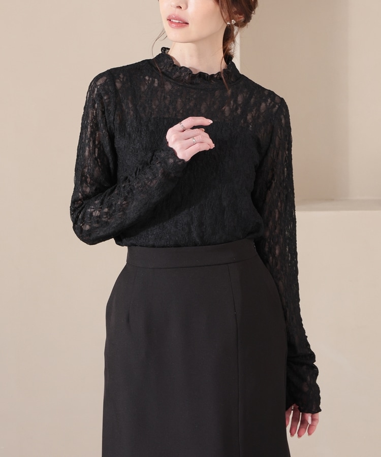 レースハイネックトップス: トップス｜ハニーズ公式通販