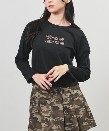 【Honeys公式 / ハニーズ】ストーンロゴT レディース S ブラック プチプラ 【Honeys公式 / ハニーズ】ストーンロゴT レディース S ブラック プチプラ