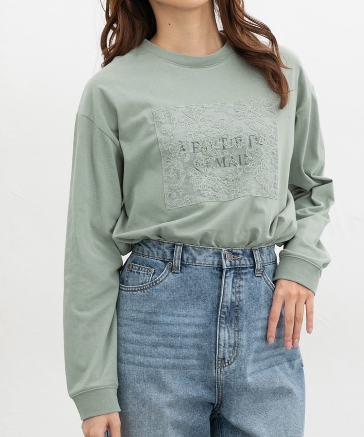 レース付ロゴTシャツ: トップス｜ハニーズ公式通販