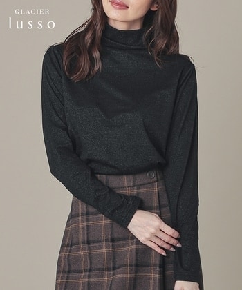 【Honeys公式 / ハニーズ】ラメハイネック レディース S ブラック プチプラ 【Honeys公式 / ハニーズ】ラメハイネック レディース S ブラック プチプラ