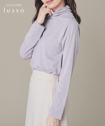 【Honeys公式 / ハニーズ】ラメハイネック レディース S ラベンダー プチプラ 【Honeys公式 / ハニーズ】ラメハイネック レディース S ラベンダー プチプラ