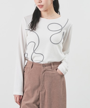 【Honeys公式 / ハニーズ】コード刺繍トップス レディース LL アイボリー プチプラ 【Honeys公式 / ハニーズ】コード刺繍トップス レディース LL アイボリー プチプラ