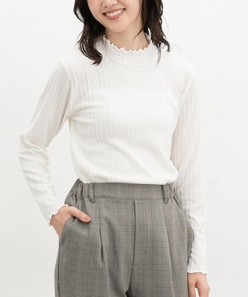 【Honeys公式 / ハニーズ】ビジュー付ハイネック レディース L アイボリー プチプラ 【Honeys公式 / ハニーズ】ビジュー付ハイネック レディース L アイボリー プチプラ