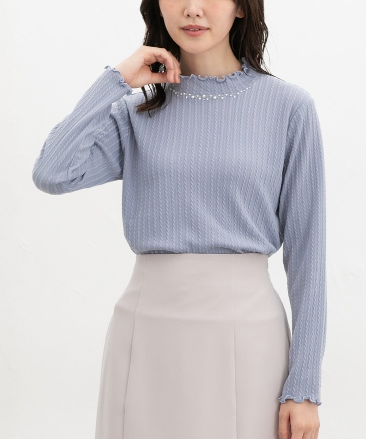 ビジュー付きハイネックナイトドレス ビジュー付きハイネックナイトドレス