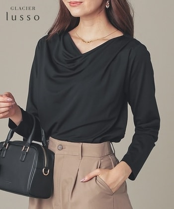 【Honeys公式 / ハニーズ】ドレープトップス レディース LL ブラック プチプラ 【Honeys公式 / ハニーズ】ドレープトップス レディース LL ブラック プチプラ