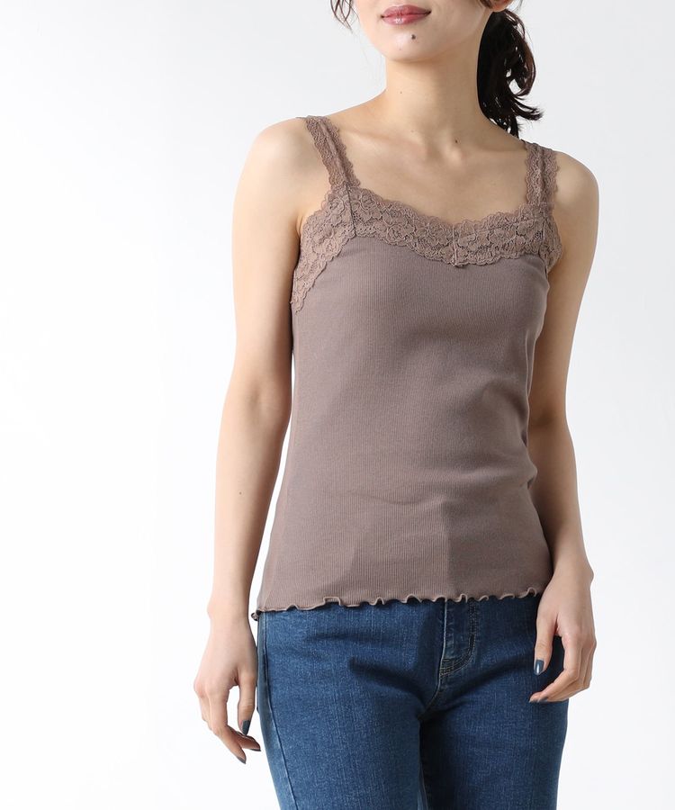 ハニーズ公式通販 テレコレースキャミソール トップス Honeys Online Shop レディースファッション通販