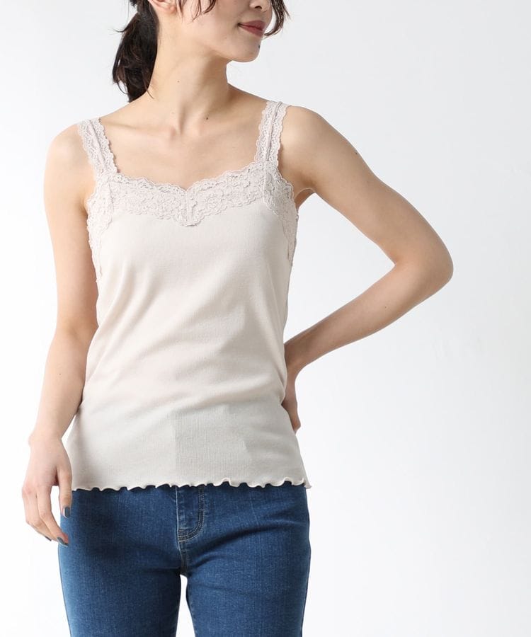 ハニーズ公式通販 テレコレースキャミソール トップス Honeys Online Shop レディースファッション通販