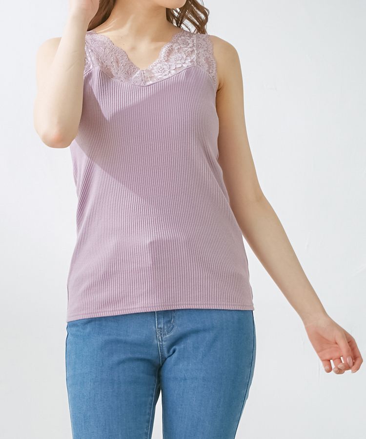 ハニーズ公式通販 レース使いタンクトップ トップス Honeys Online Shop レディースファッション通販