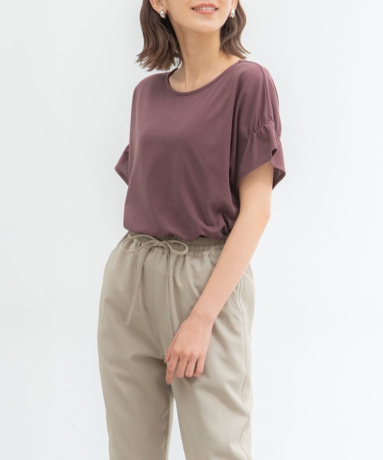ハニーズ公式通販 袖ギャザーｔシャツ トップス Honeys Online Shop レディースファッション通販