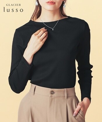 【Honeys公式 / ハニーズ】ボートネックトップス レディース L ブラック プチプラ 【Honeys公式 / ハニーズ】ボートネックトップス レディース L ブラック プチプラ