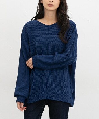 【Honeys公式 / ハニーズ】Vネックチュニック レディース M ブルー プチプラ 【Honeys公式 / ハニーズ】Vネックチュニック レディース M ブルー プチプラ