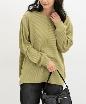 【Honeys公式 / ハニーズ】Vネックチュニック レディース M イエローグリーン プチプラ 【Honeys公式 / ハニーズ】Vネックチュニック レディース M イエローグリーン プチプラ