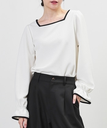 【Honeys公式 / ハニーズ】スクエアネックトップス レディース L アイボリー プチプラ 【Honeys公式 / ハニーズ】スクエアネックトップス レディース L アイボリー プチプラ