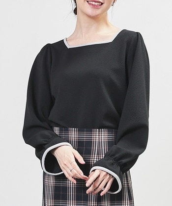 【Honeys公式 / ハニーズ】スクエアネックトップス レディース S ブラック プチプラ 【Honeys公式 / ハニーズ】スクエアネックトップス レディース S ブラック プチプラ