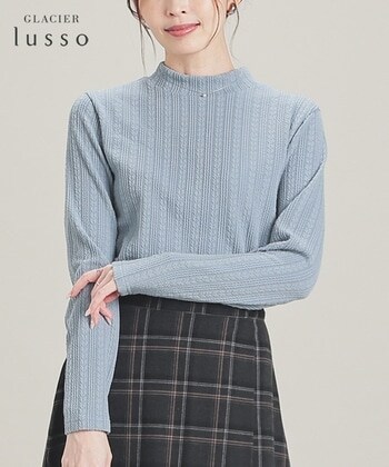 【Honeys公式 / ハニーズ】ジャカードハイネック レディース M スモーキーミント プチプラ 【Honeys公式 / ハニーズ】ジャカードハイネック レディース M スモーキーミント プチプラ