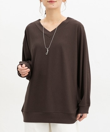 【Honeys公式 / ハニーズ】アクセ付ドルマントップス レディース L ブラウン プチプラ 【Honeys公式 / ハニーズ】アクセ付ドルマントップス レディース L ブラウン プチプラ