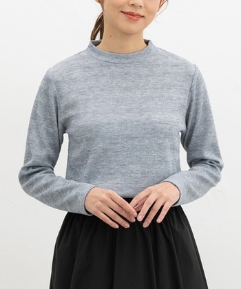 【Honeys公式 / ハニーズ】ラメハイネックトップス レディース Ｍ 杢ブルー プチプラ