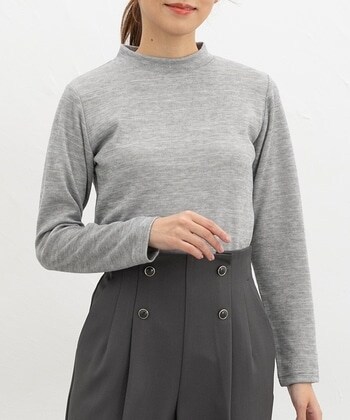 【Honeys公式 / ハニーズ】ラメハイネックトップス レディース S 杢グレー プチプラ 【Honeys公式 / ハニーズ】ラメハイネックトップス レディース S 杢グレー プチプラ