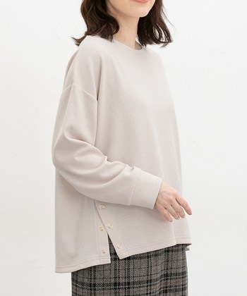 【Honeys公式 / ハニーズ】サイド釦使いトップス レディース L グレージュ プチプラ 【Honeys公式 / ハニーズ】サイド釦使いトップス レディース L グレージュ プチプラ