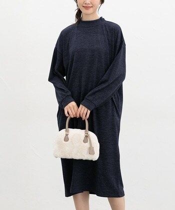 【Honeys公式 / ハニーズ】ハイネックワンピース レディース L ネイビー プチプラ 【Honeys公式 / ハニーズ】ハイネックワンピース レディース L ネイビー プチプラ