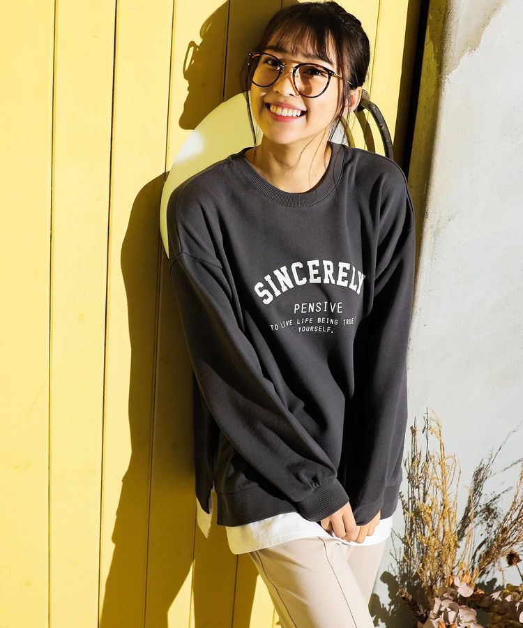 ハニーズ公式通販 裾レイヤードトレーナー トップス Honeys Online Shop レディースファッション通販