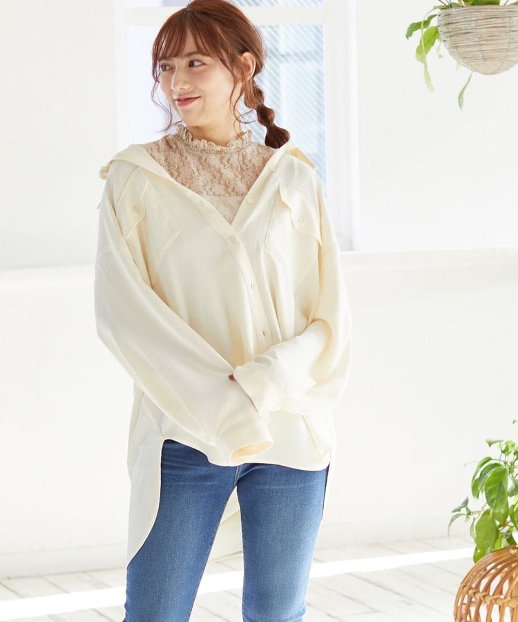 ハニーズ公式通販 レースハイネック トップス Honeys Online Shop レディースファッション通販