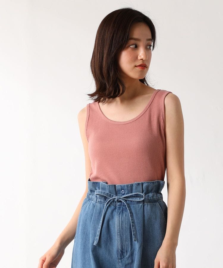 ハニーズ公式通販 ワッフル裾メロータンク トップス Honeys Online Shop レディースファッション通販