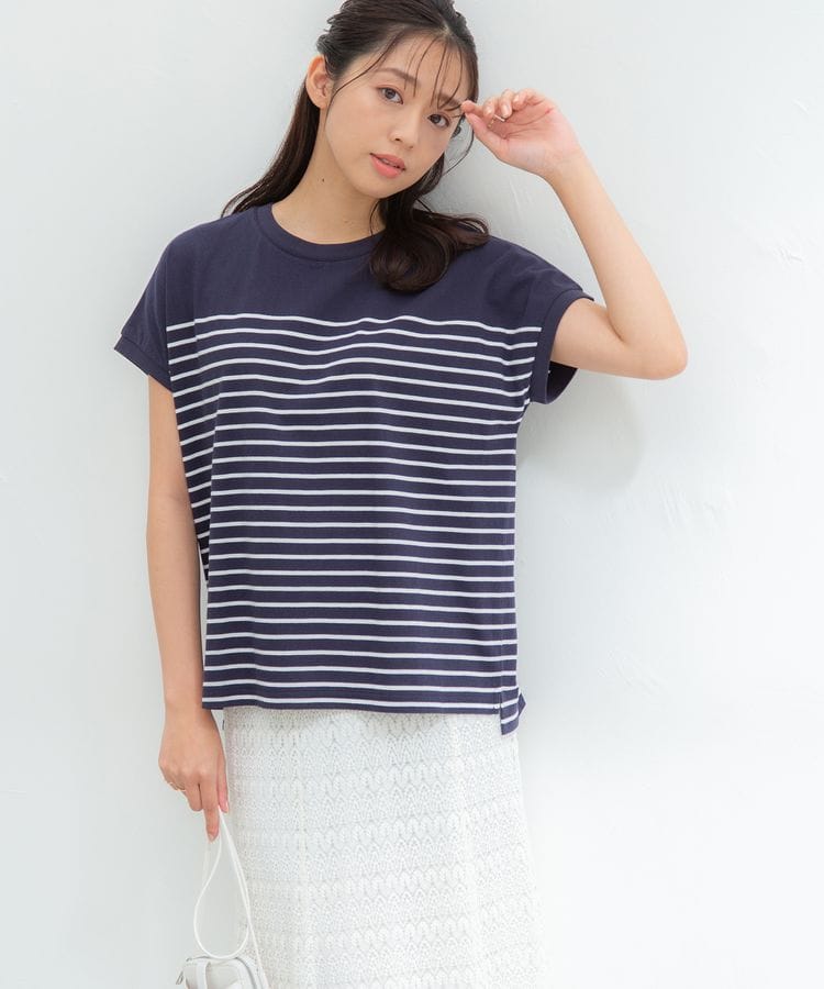 ハニーズ公式通販 フレンチ袖ボーダーｔ トップス Honeys Online Shop レディースファッション通販