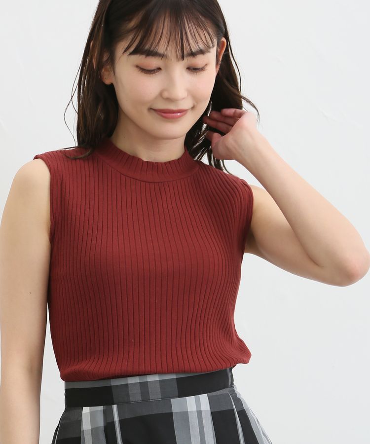 ハニーズ公式通販】ハイネックテレコタンク: トップス-Honeys Online
