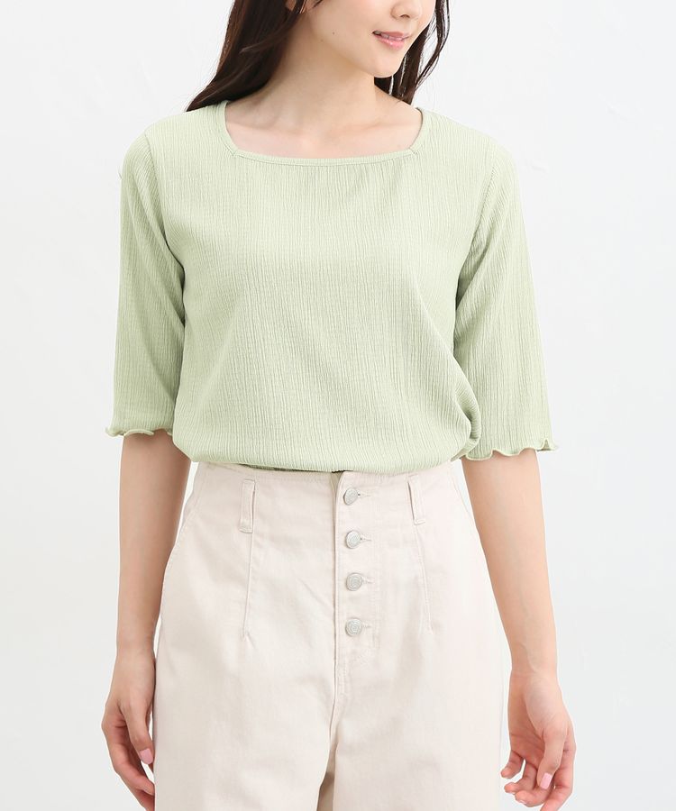 ハニーズ公式通販】5分袖スクエアトップス: トップス-Honeys Online