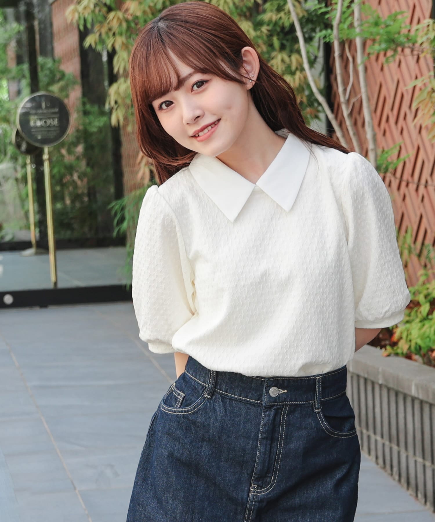 ハニーズ公式通販】衿付トップス: トップス－Honeys Online Shop  