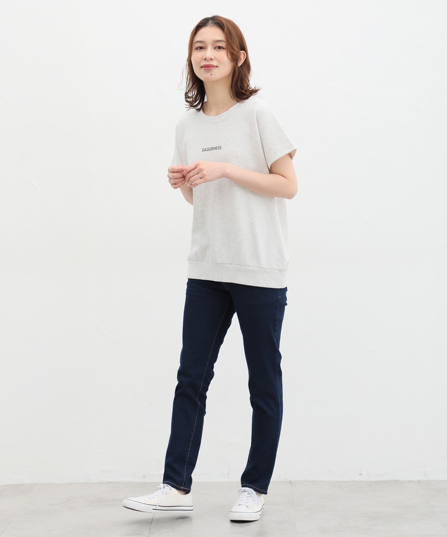 ハニーズ公式通販】半袖ロゴスウェット: トップス－Honeys Online Shop 