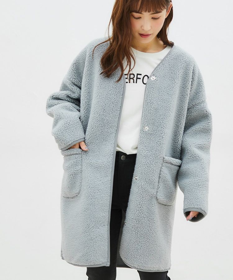 ハニーズ公式通販 ボアノーカラージャケット アウター Honeys Online Shop レディースファッション通販