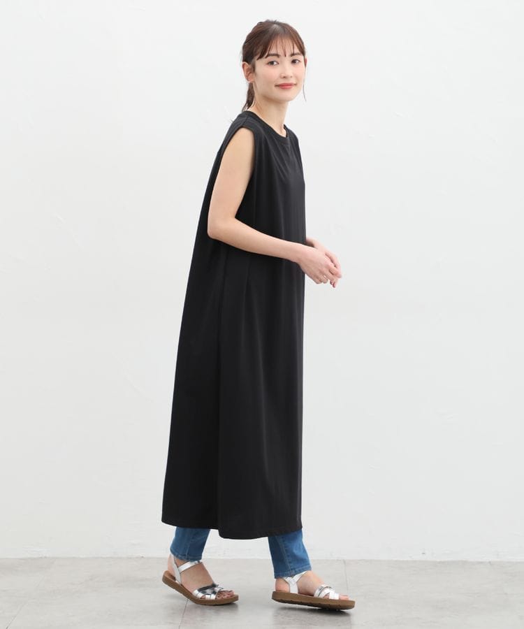 ノースリーブヘムファーワンピース