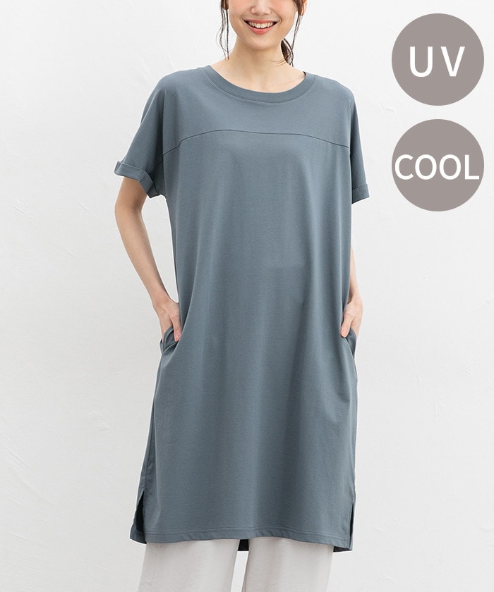 【Honeys公式 / ハニーズ】切替ワンピース レディース LL スモーキーブルー プチプラ 【Honeys公式 / ハニーズ】切替ワンピース レディース LL スモーキーブルー プチプラ