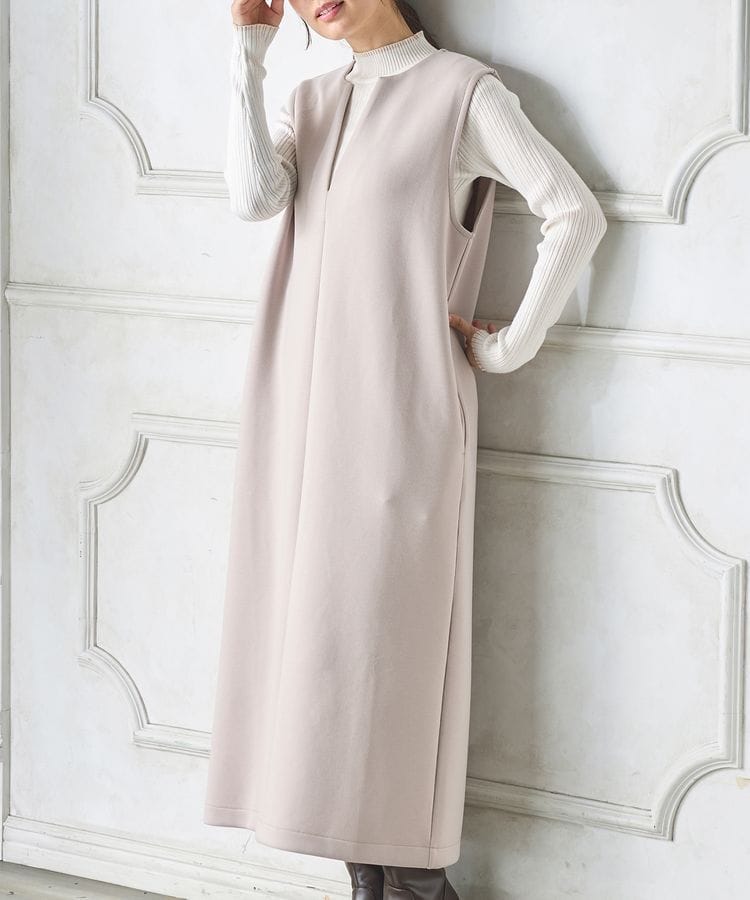 キーネックベルテッドジャンスカ | NATURAL BEAUTY BASIC（ナチュラル