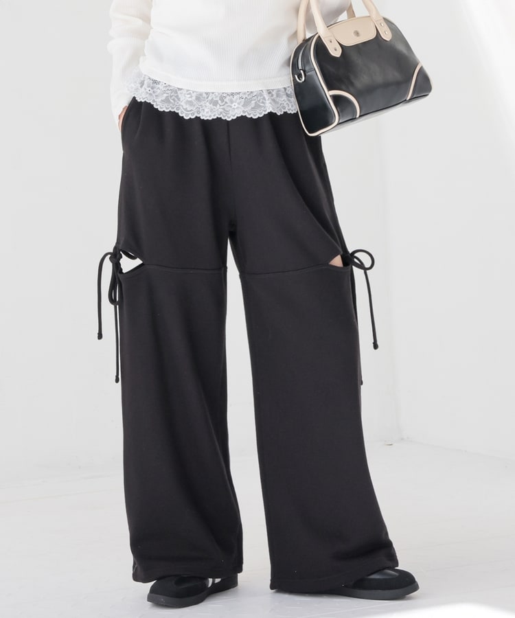 サイドスリットパンツ