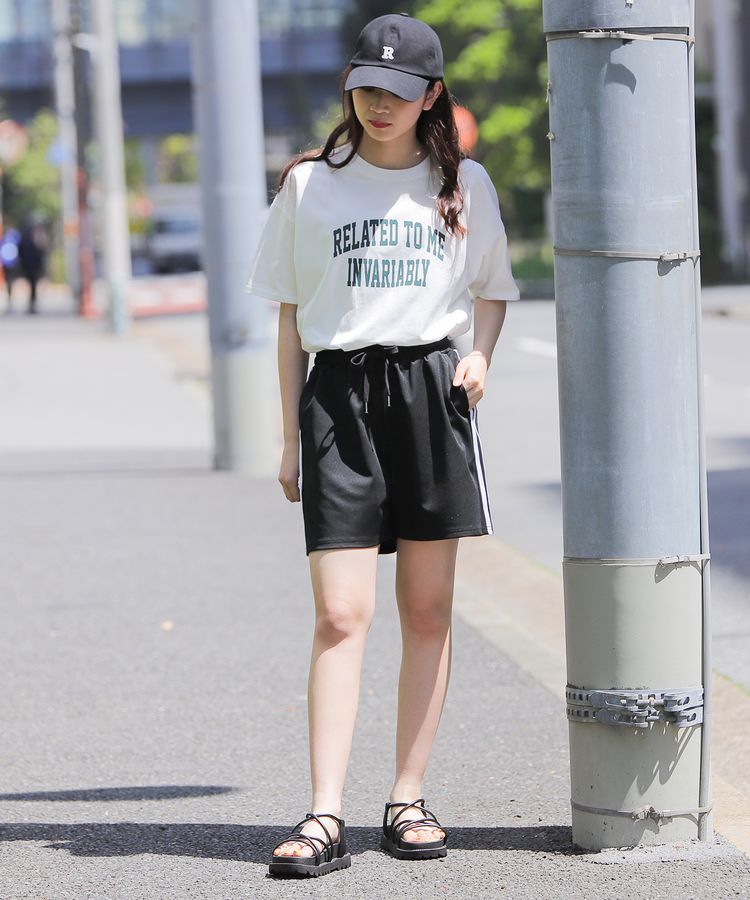 149円 店内限界値引き中＆セルフラッピング無料 韓国ファッション サイドライン ブラック 黒 S ショートパンツ