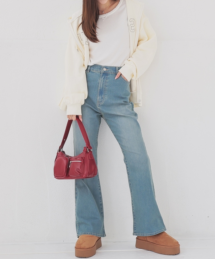 デニムフレアパンツ