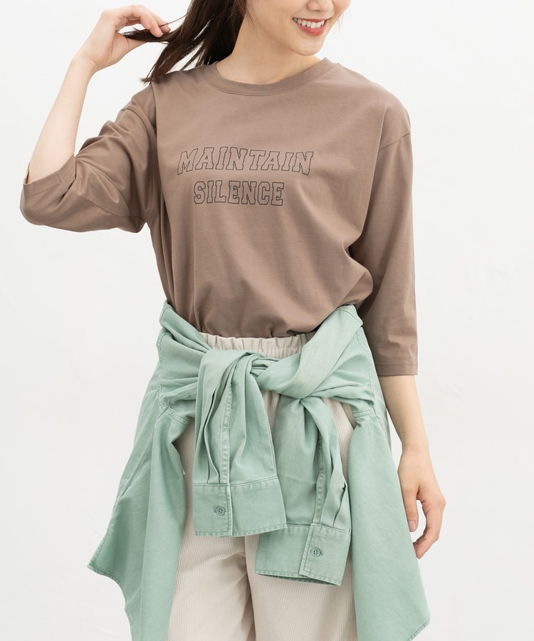 7分袖ロゴTシャツ