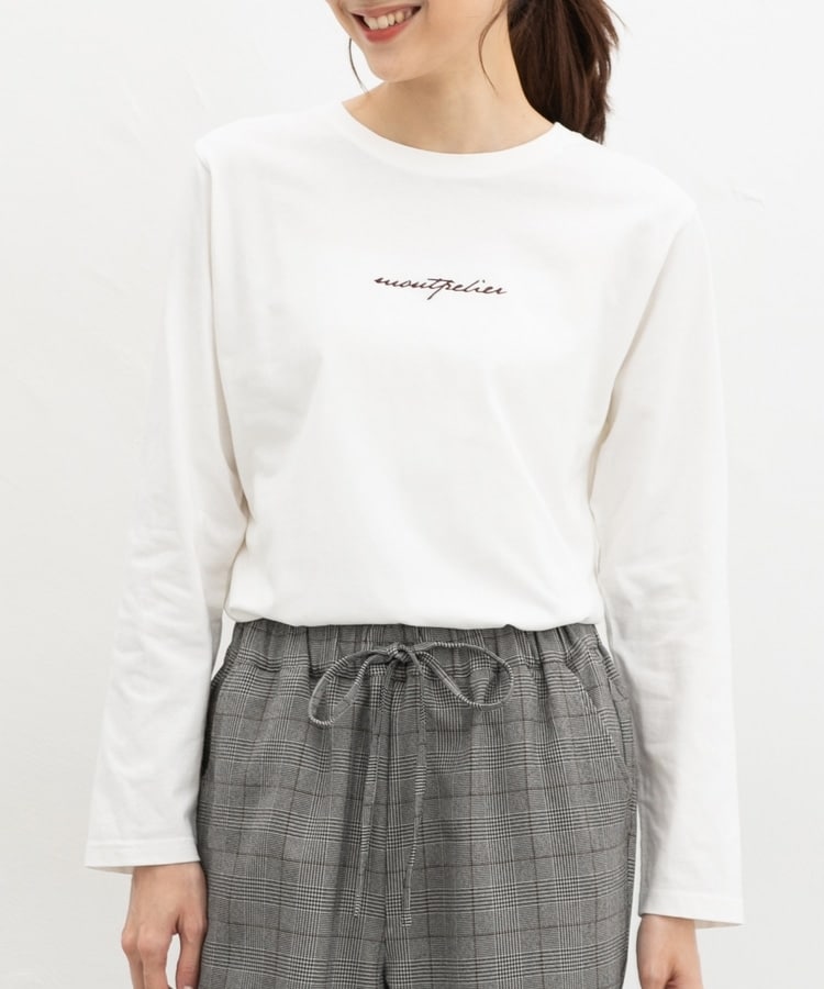 ロゴ刺繍Tシャツ