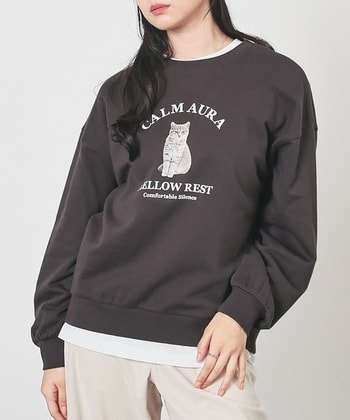 【Honeys公式 / ハニーズ】アニマルゆるトレーナー レディース Ｍ スミクロ プチプラ