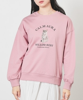 【Honeys公式 / ハニーズ】アニマルゆるトレーナー レディース M ピンク プチプラ 【Honeys公式 / ハニーズ】アニマルゆるトレーナー レディース M ピンク プチプラ